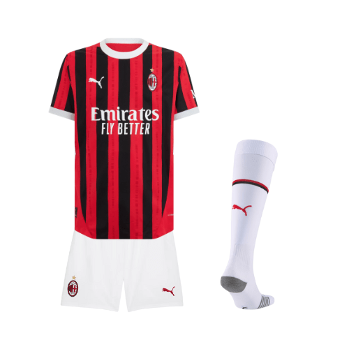 Kit Enfant - AC Milan Domicile 24/25 - Shorts Blancs