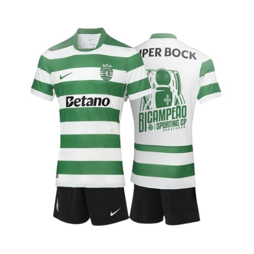 Ensemble Enfant - Sporting Domicile 25/26 - Édition Double Champion